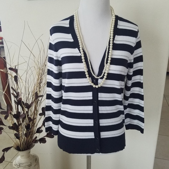 Ann Taylor Sweaters - Ann Taylor Navy Cardigan